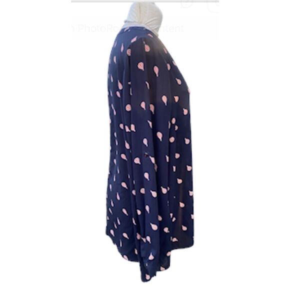 Torrid Georgette Top Hot Air Balloons Torrid Sz 2 Navy Blue Plus Size - Picture 4 of 10